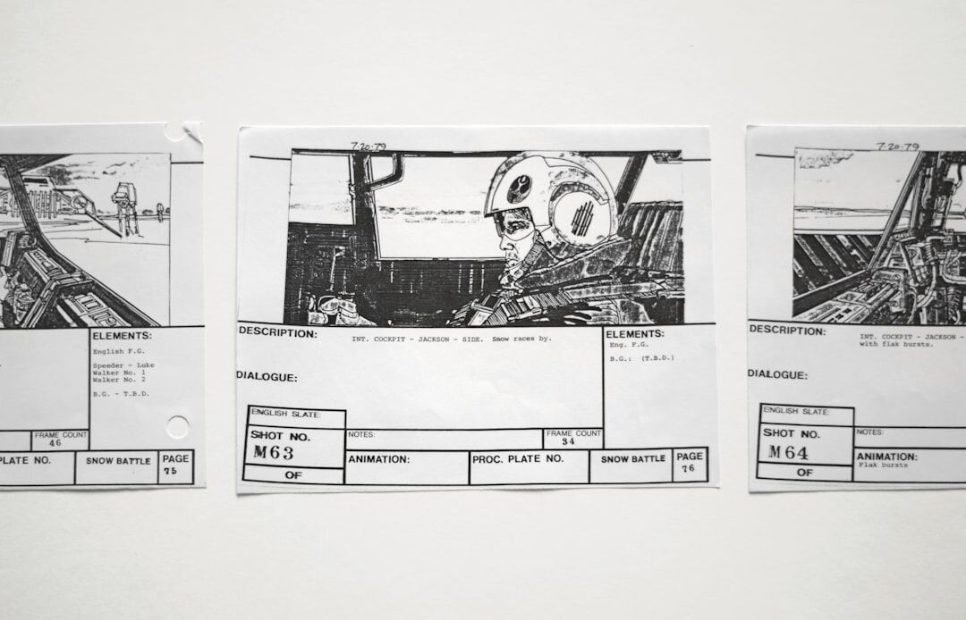 storyboard sketches for film