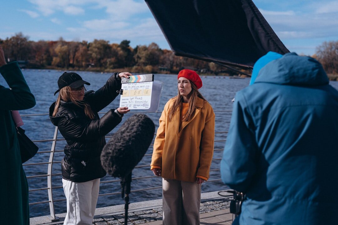 director filming movie scene
