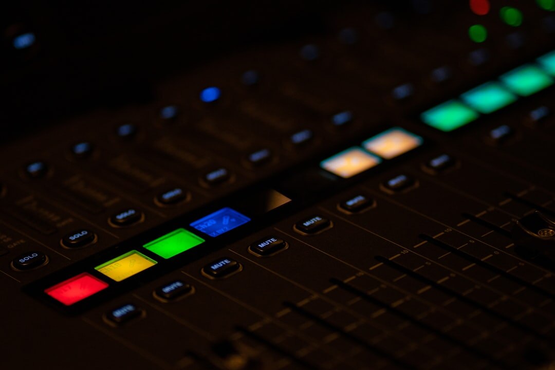 color grading panel in software